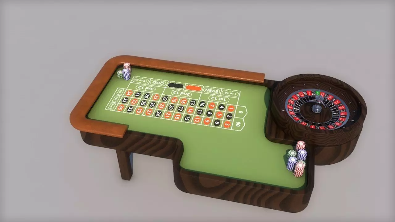 Roulette Table  3D model_0