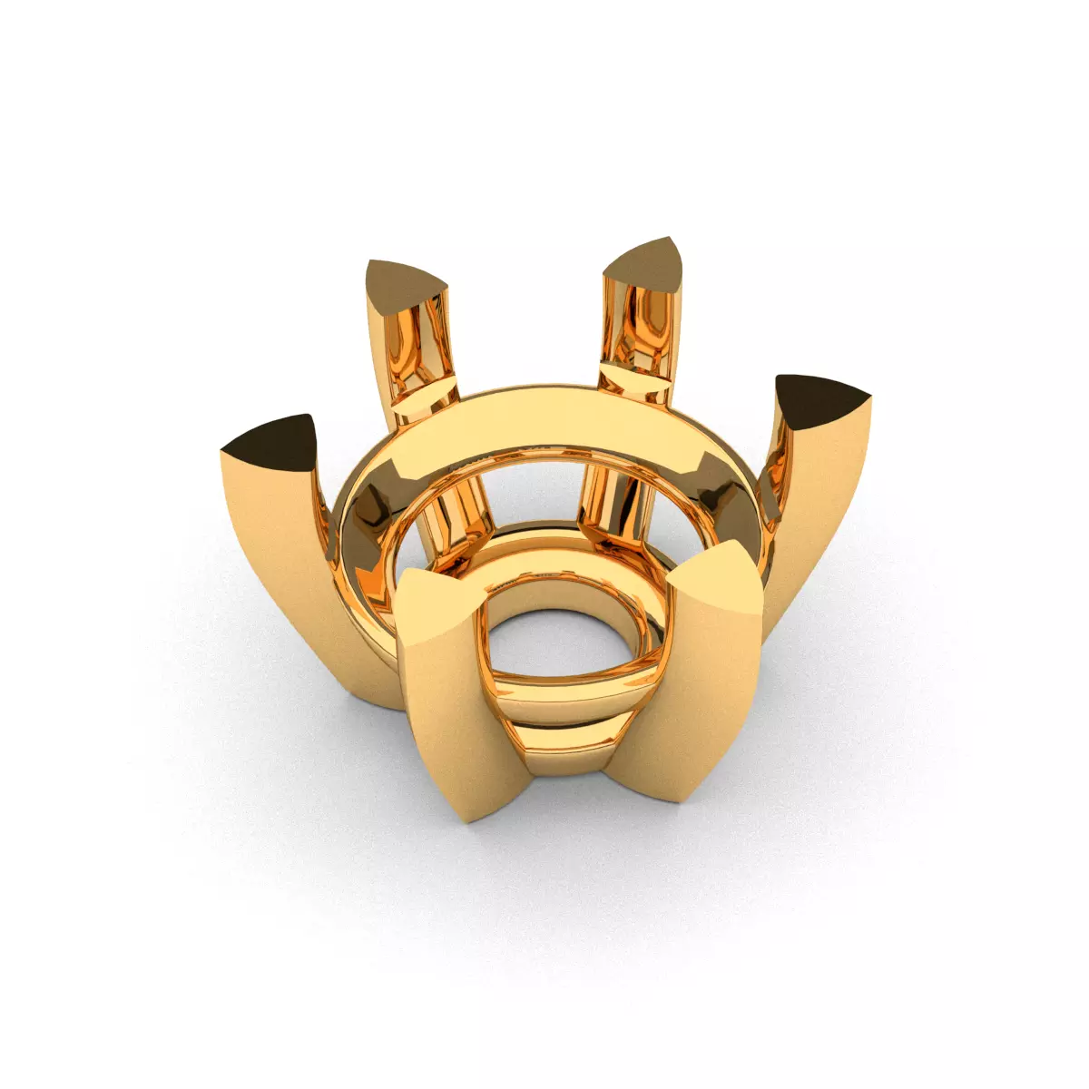 A package of solitaire ring heads engagement 6 prong printable 3D print model_0