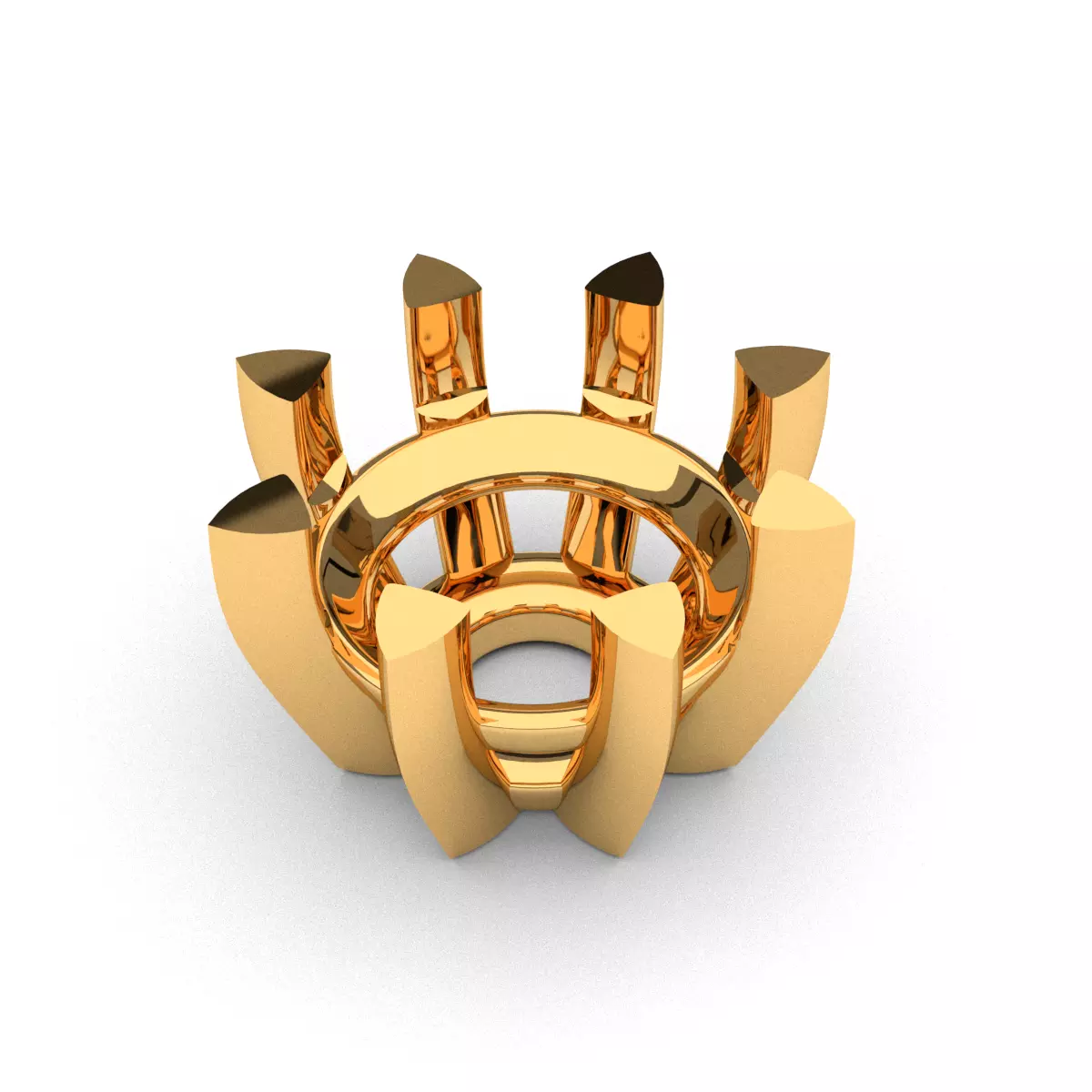 A package of solitaire ring heads engagement 8 prong printable 3D print model_0