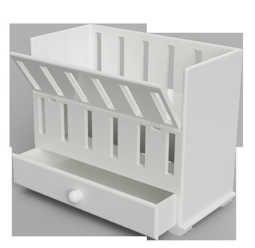 Baby Cot or Crib 3D print model_4