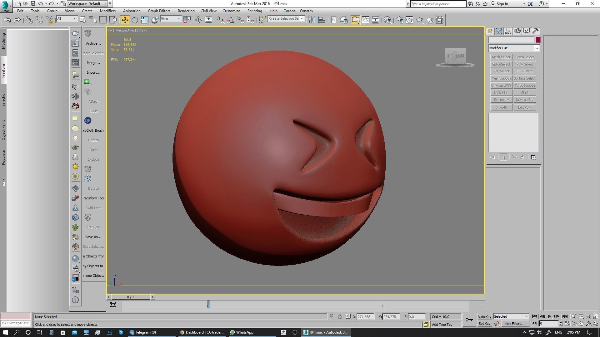 Emoji Grinning Squinting Face 3D model_14