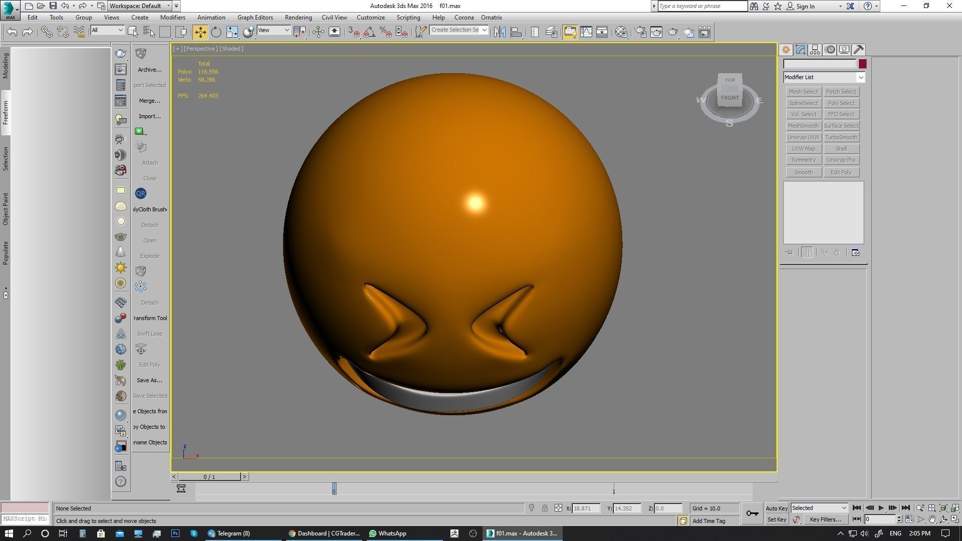 Emoji Grinning Squinting Face 3D model_10