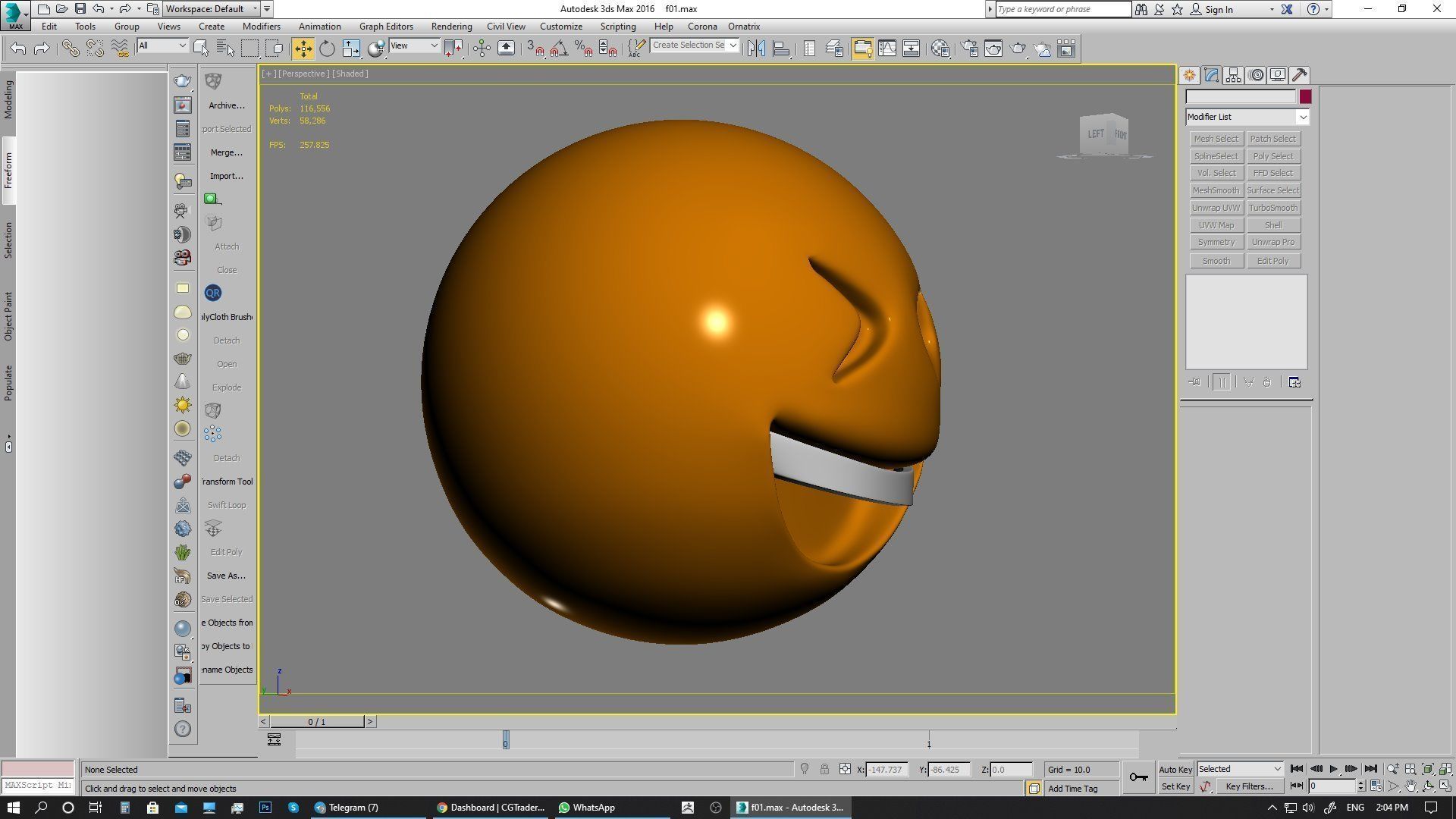 Emoji Grinning Squinting Face 3D model_8