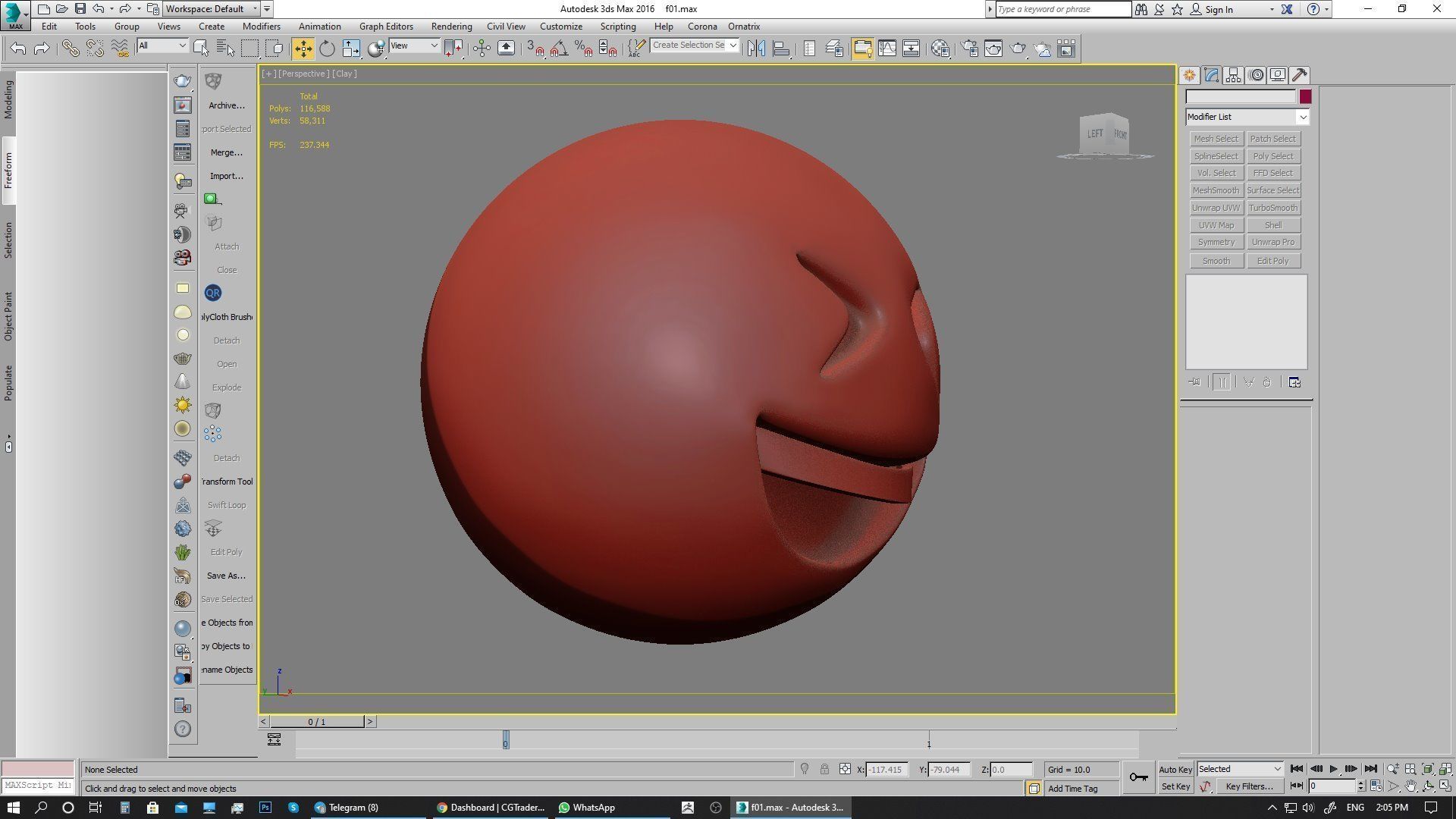 Emoji Grinning Squinting Face 3D model_15