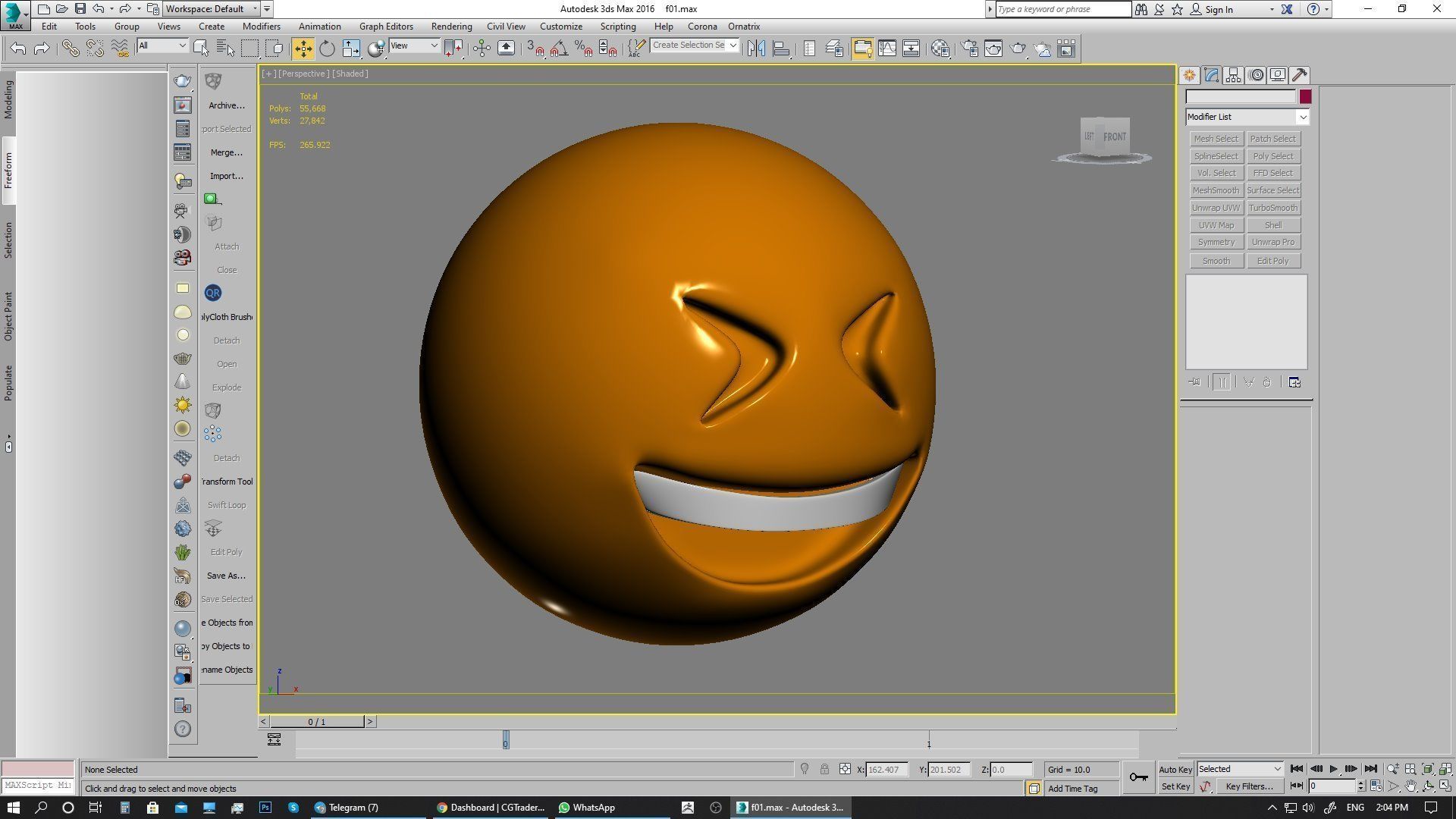 Emoji Grinning Squinting Face 3D model_4