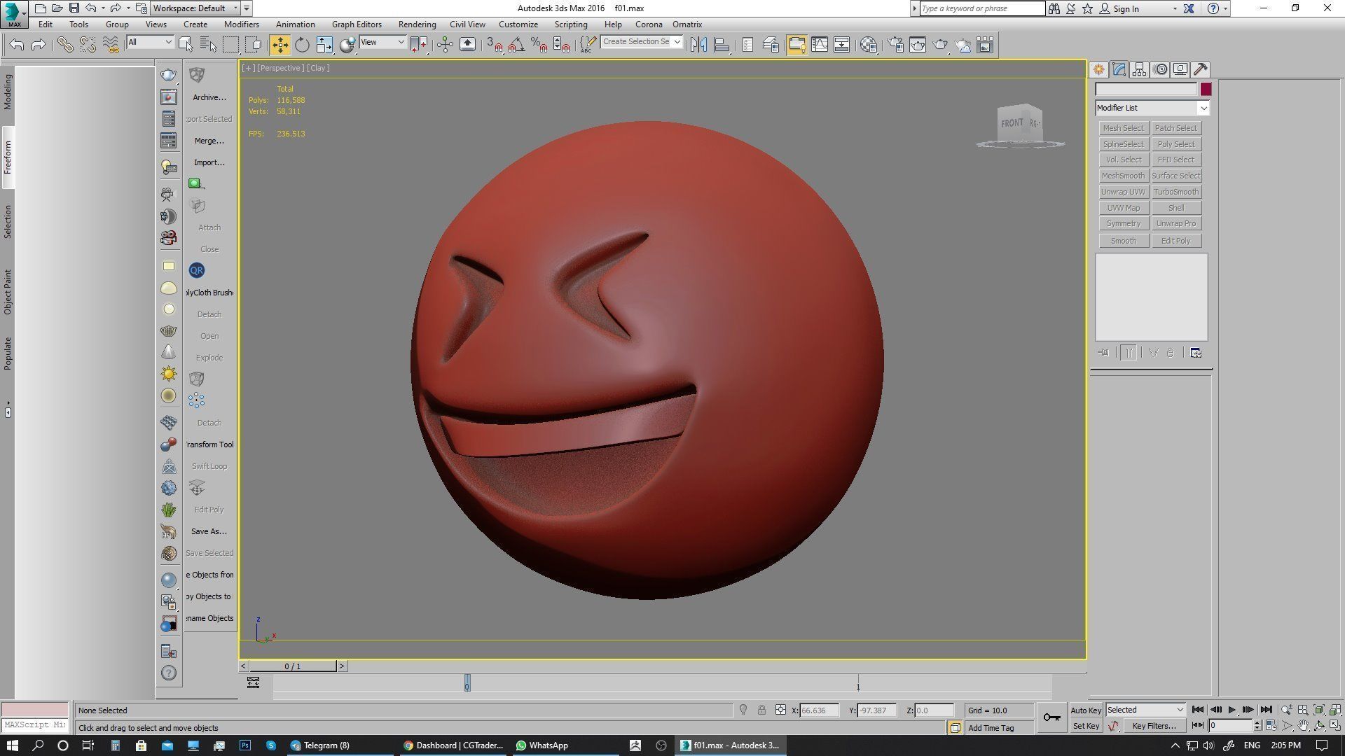 Emoji Grinning Squinting Face 3D model_17