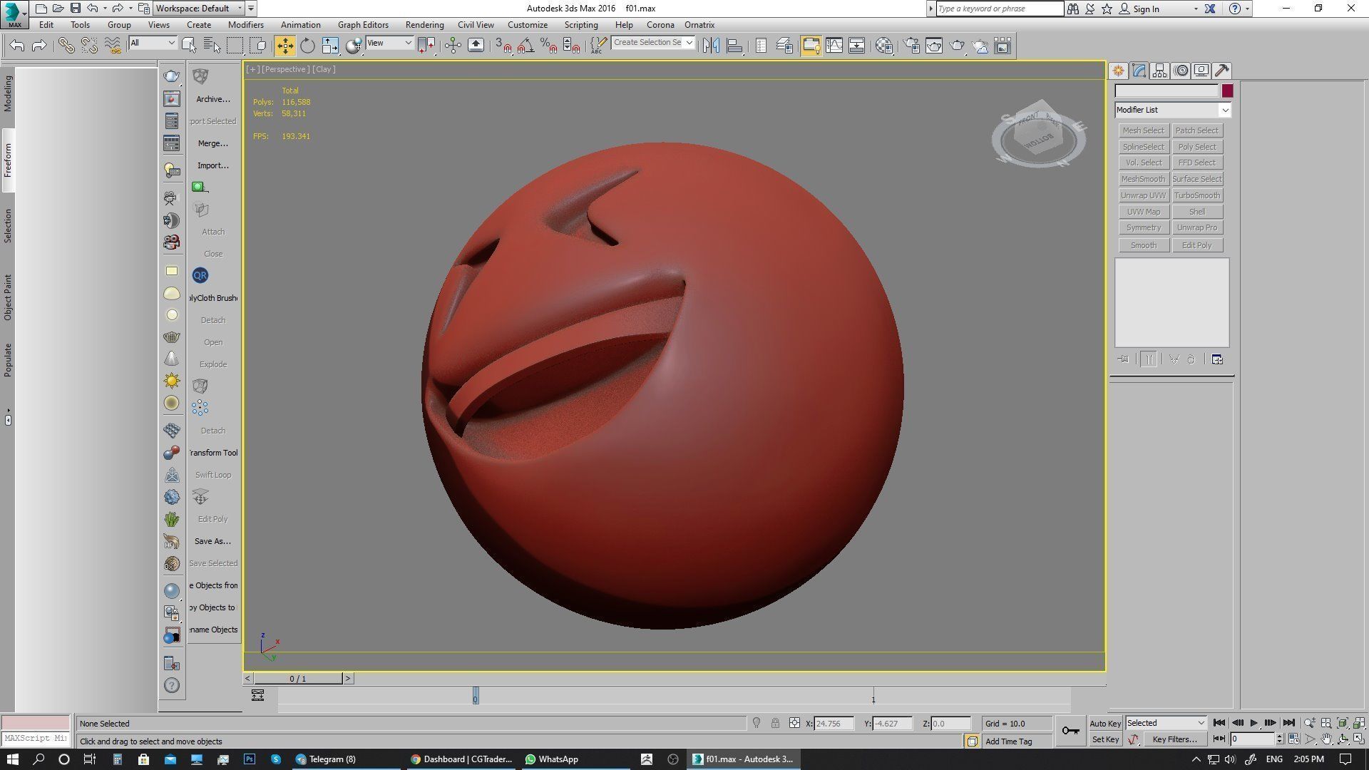 Emoji Grinning Squinting Face 3D model_20