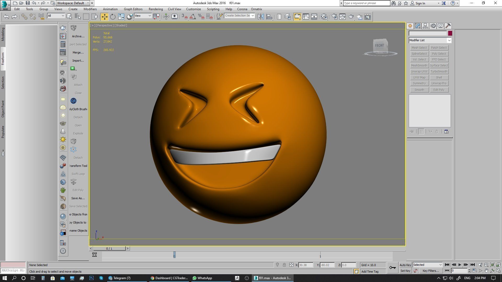 Emoji Grinning Squinting Face 3D model_5
