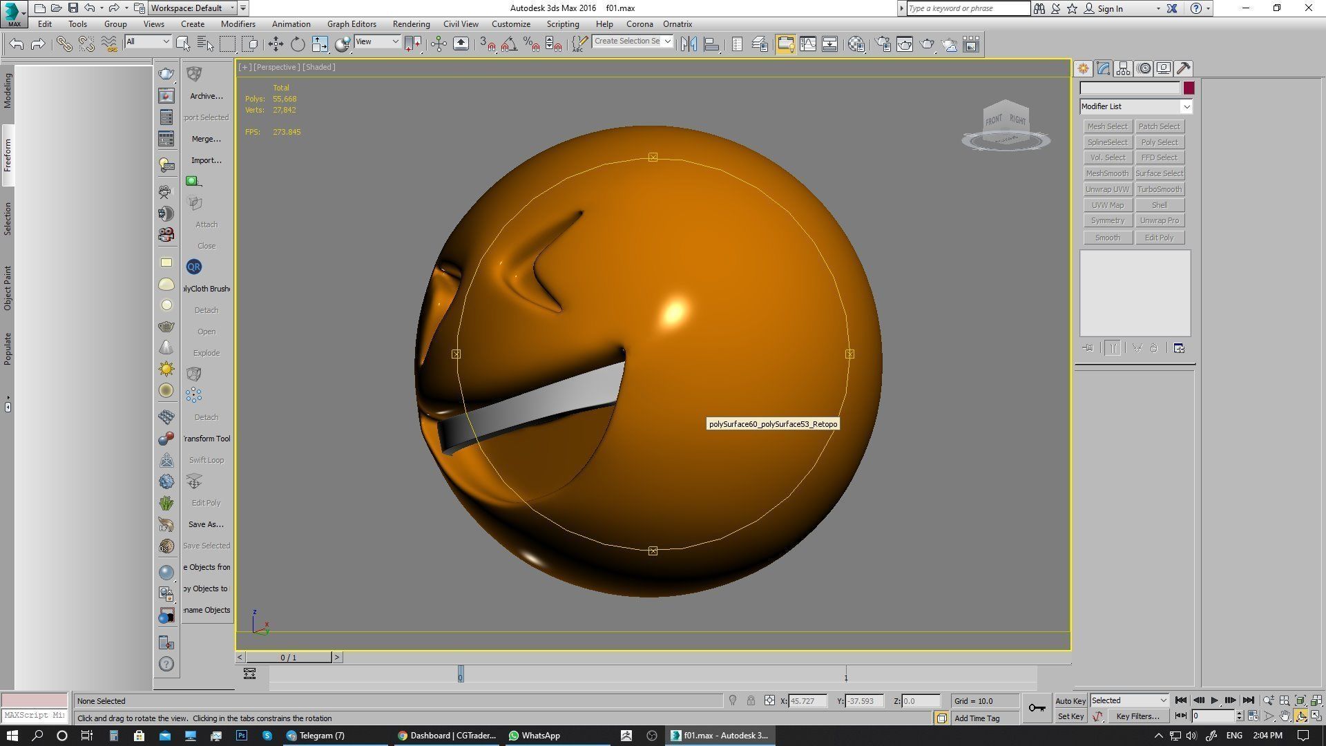 Emoji Grinning Squinting Face 3D model_6