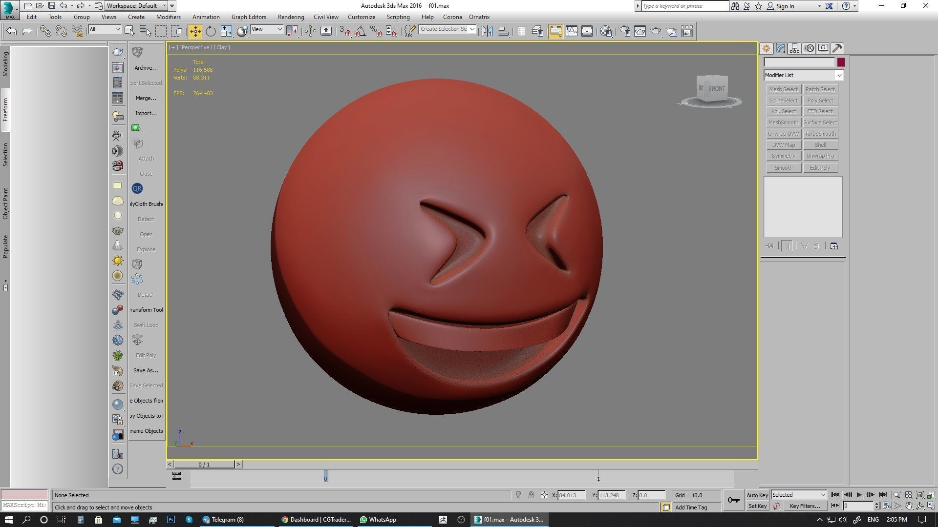 Emoji Grinning Squinting Face 3D model_13