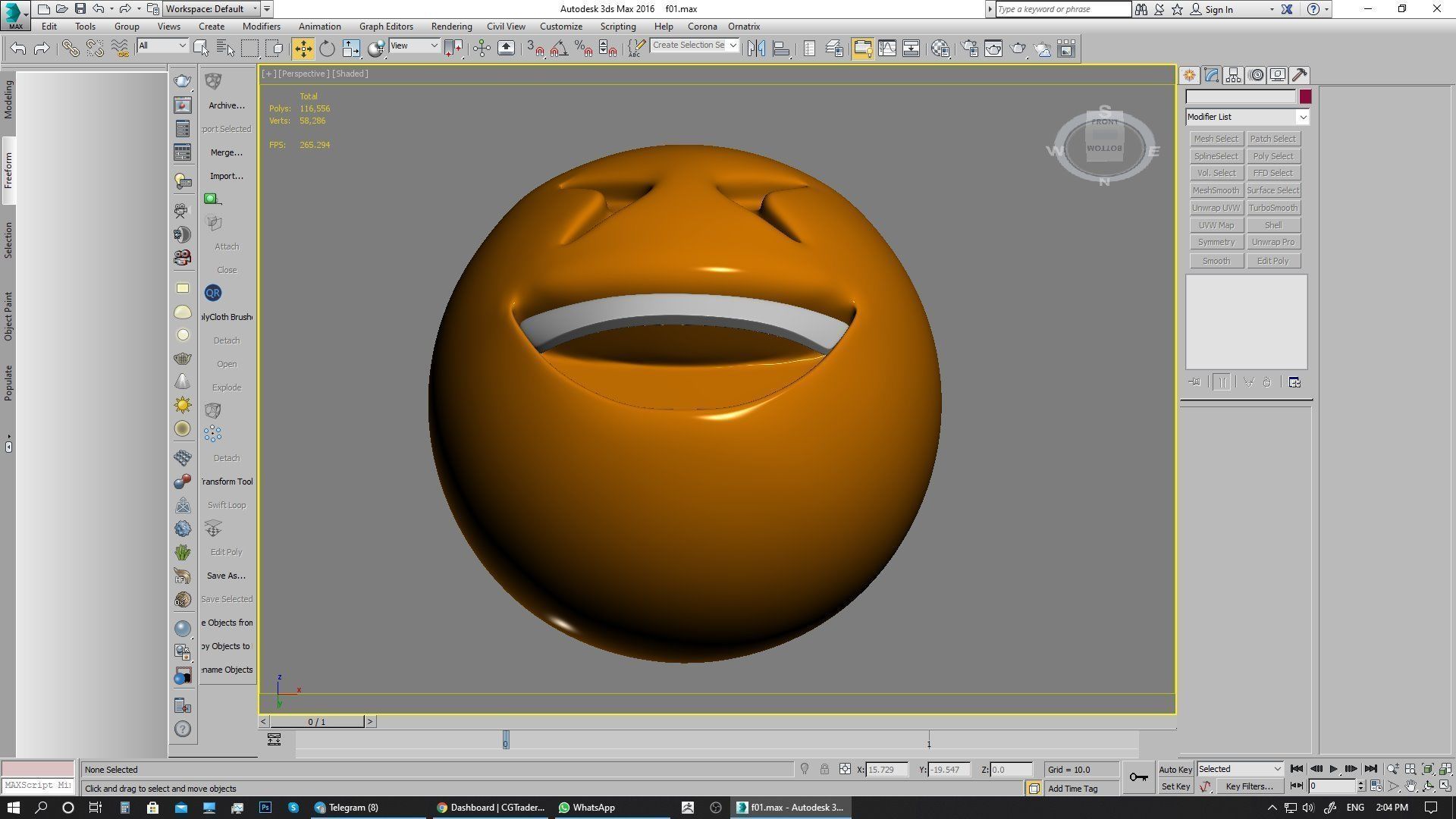Emoji Grinning Squinting Face 3D model_9