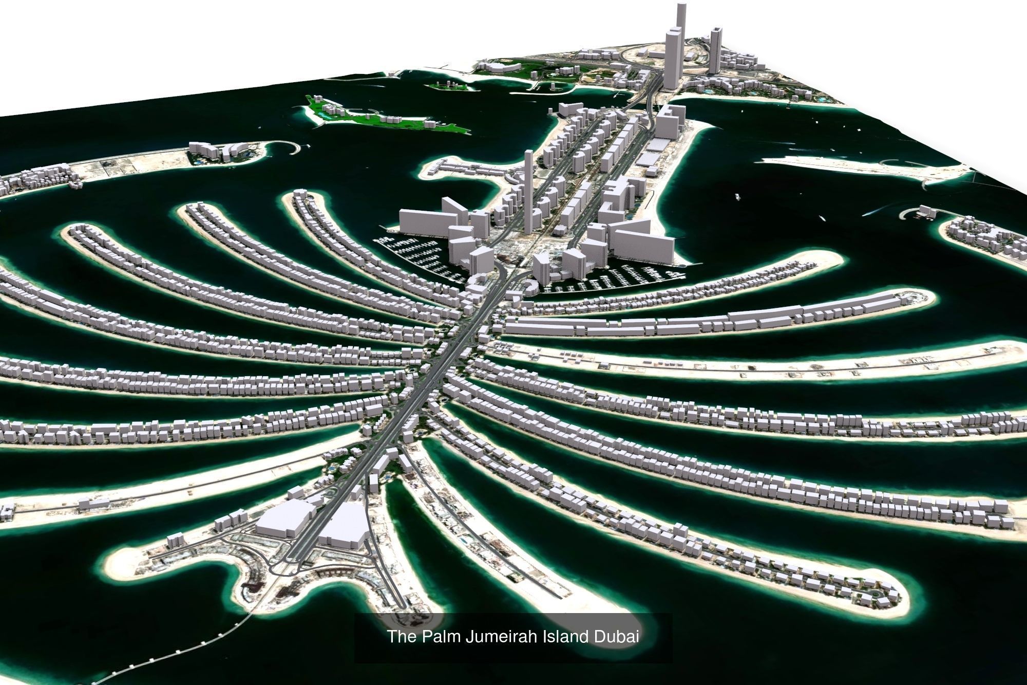 Islands Maldives AL Marina Jumeirah Santa Catalin Palm Jumeirah 3D Model Collection_1