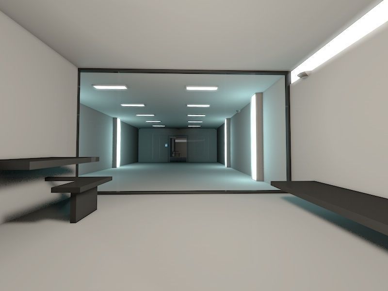 Super Criminal Hi-Tech Lockup Scene Low Poly Game Model Low-poly 3D model_1