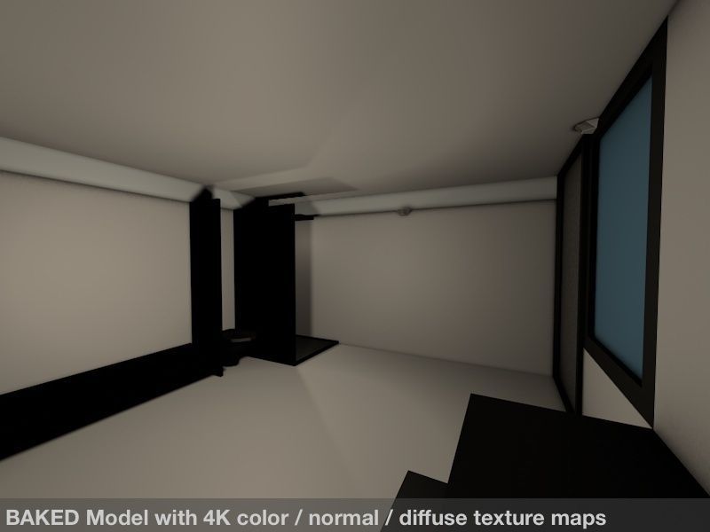 Super Criminal Hi-Tech Lockup Scene Low Poly Game Model Low-poly 3D model_15