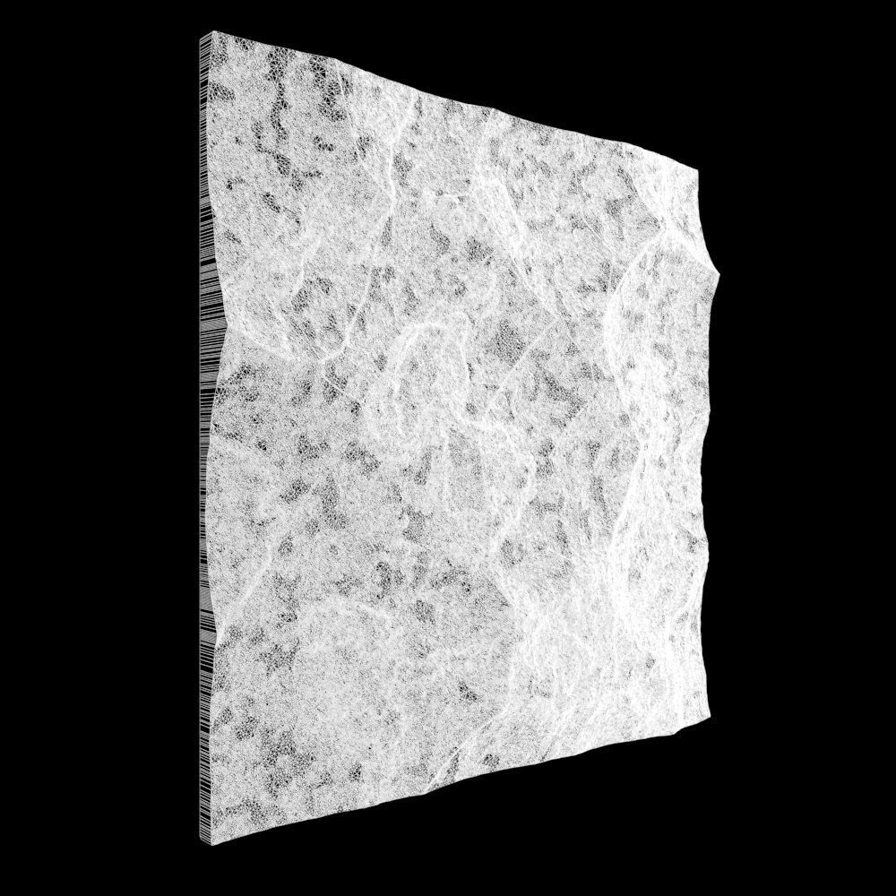 411-RockPanel piece of rock on wall 3D model_2