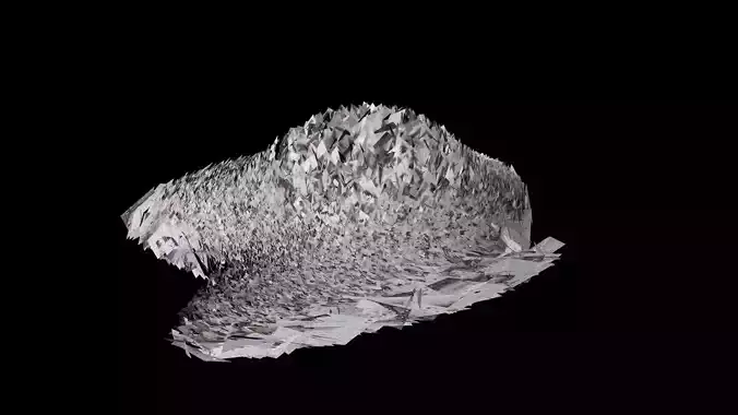 Debris snowflakes 3D model