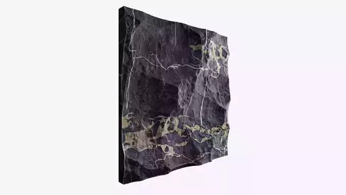 424-RockPanel gold marble wall art