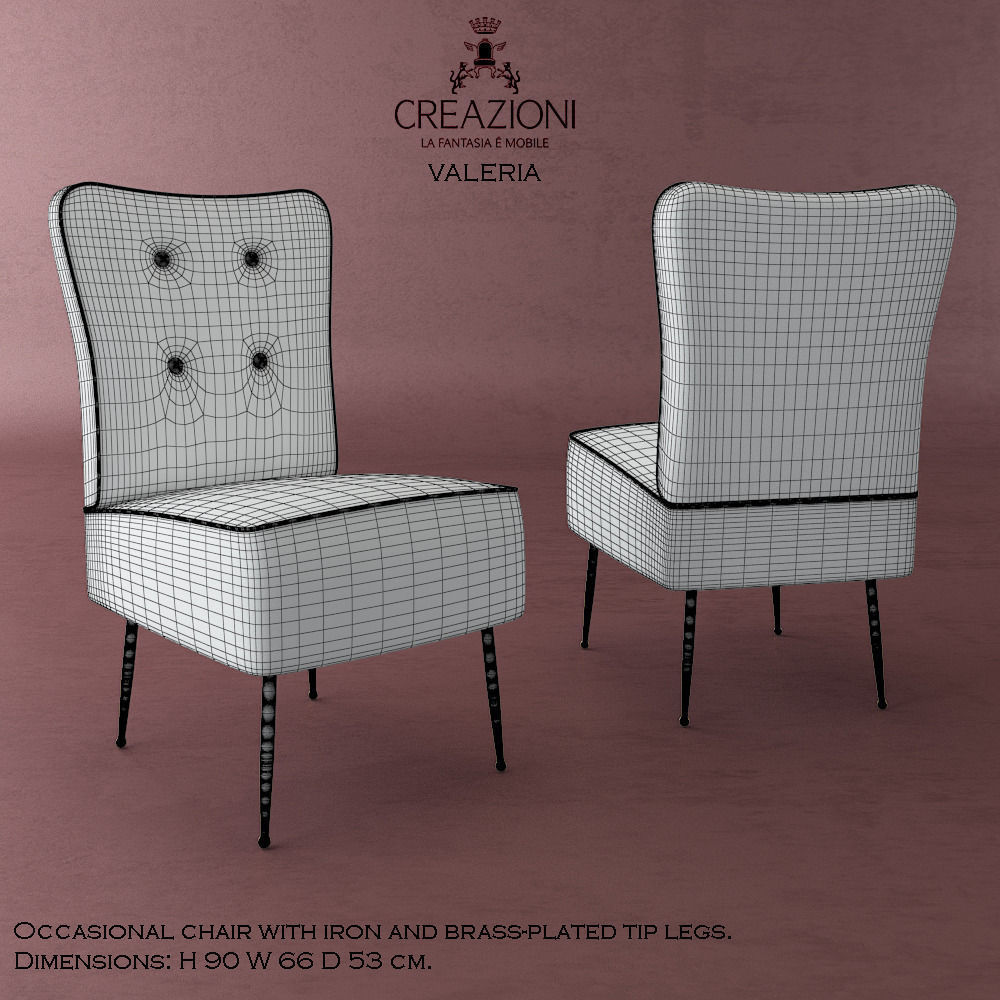 Creazioni Valeria chair 3D model_2