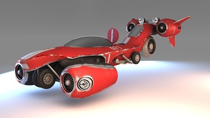 Hover speed car 3D model