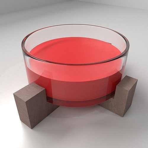 Cat Bowl 2 with Liquid 2 3D model