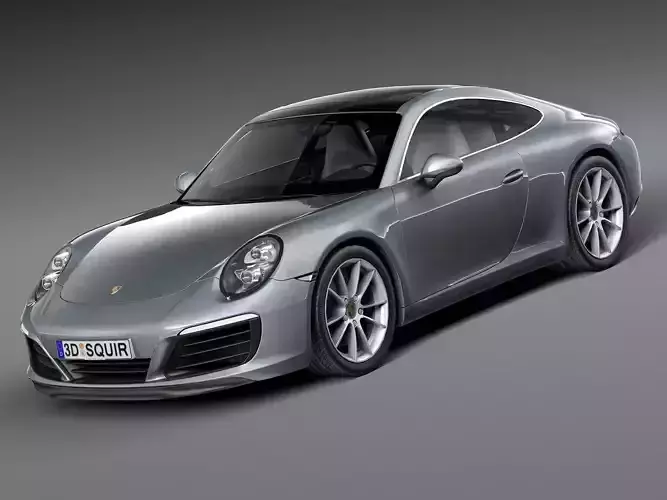 HQ LowPoly Porsche 911 Carrera Coupe 2016 Low-poly 3D model