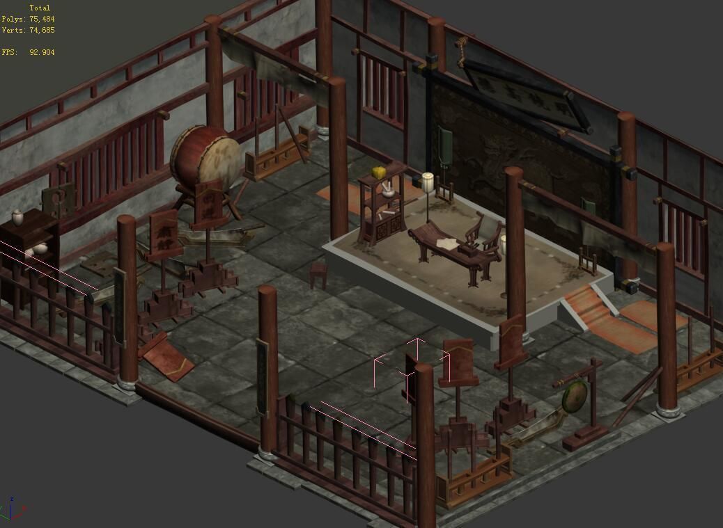 Yamen-Dilapidated-Indoor 12 3D model_2