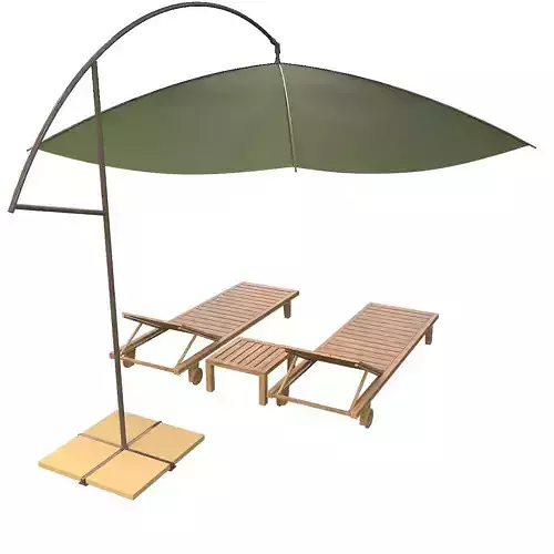  umbrella sunbed