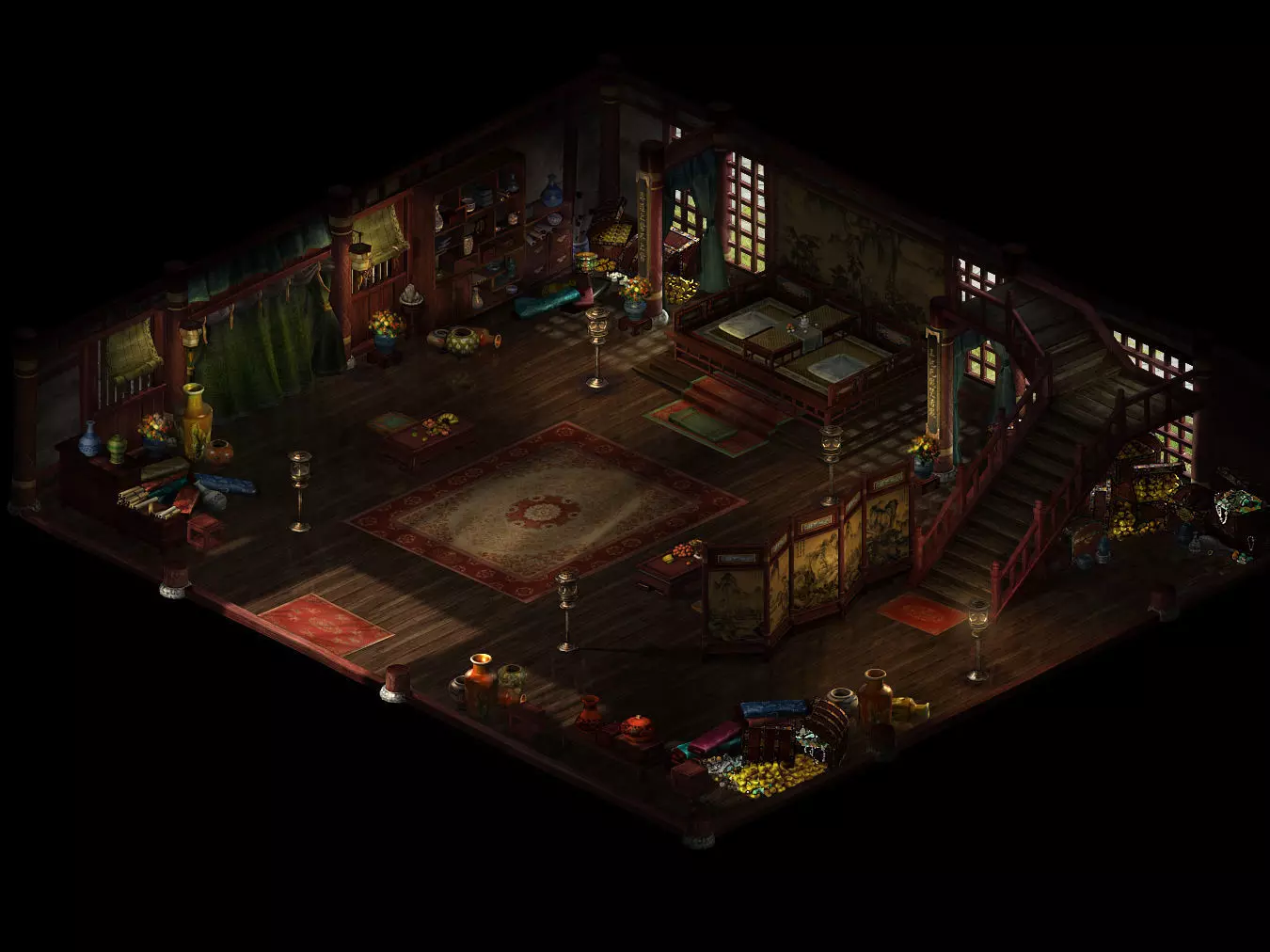 Yamen-first floor of wing room 12 3D model_0