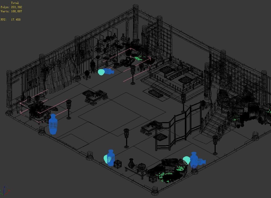 Yamen-first floor of wing room 12 3D model_2
