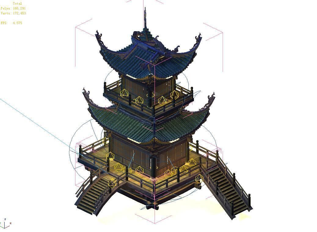 Yama Temple-Temple-Building Group 14 3D model_4