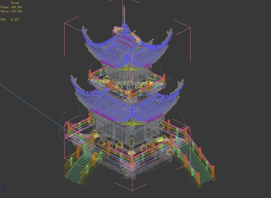 Yama Temple-Temple-Building Group 14 3D model_3