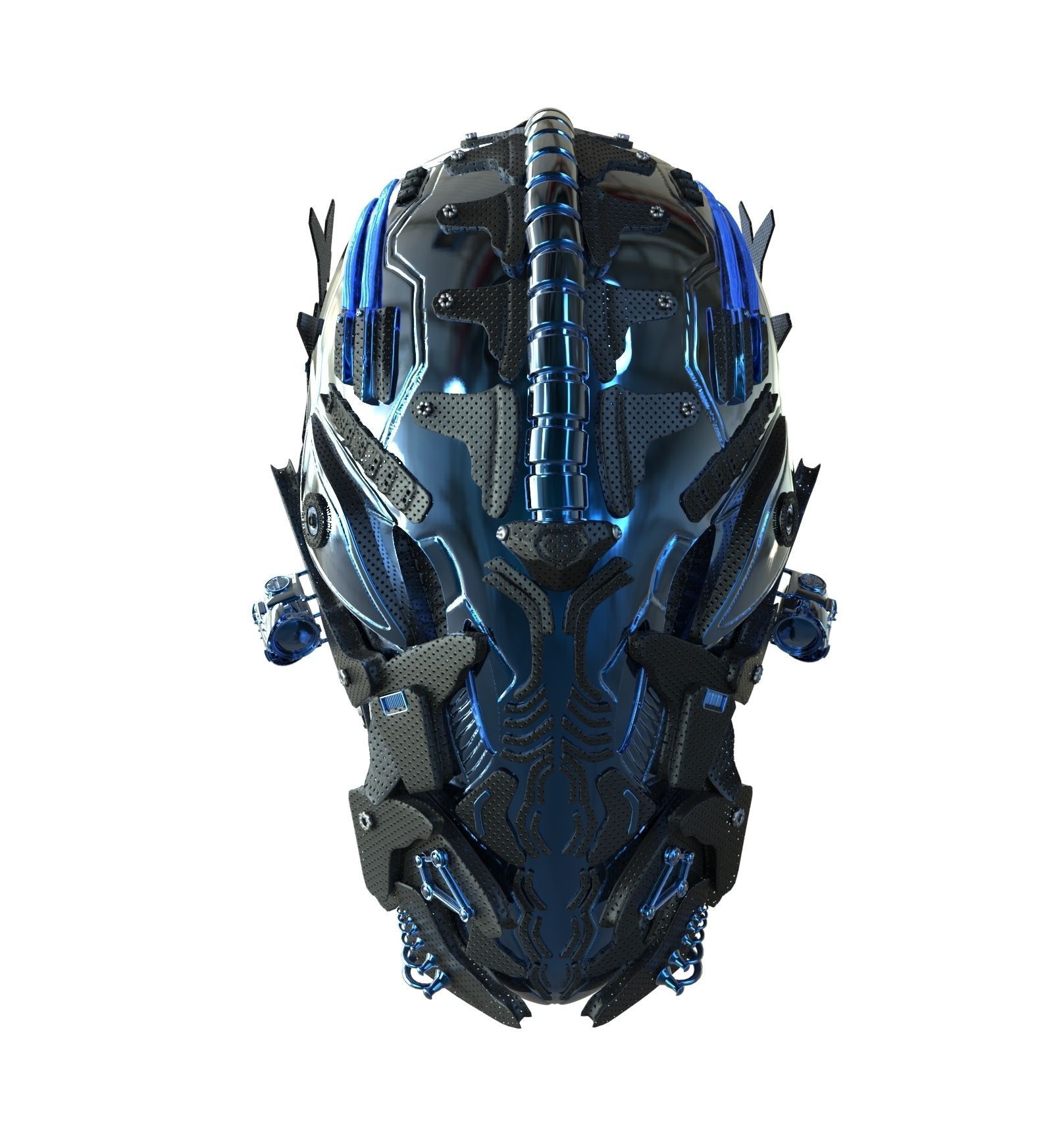 Sci-Fi Head 3D model_1