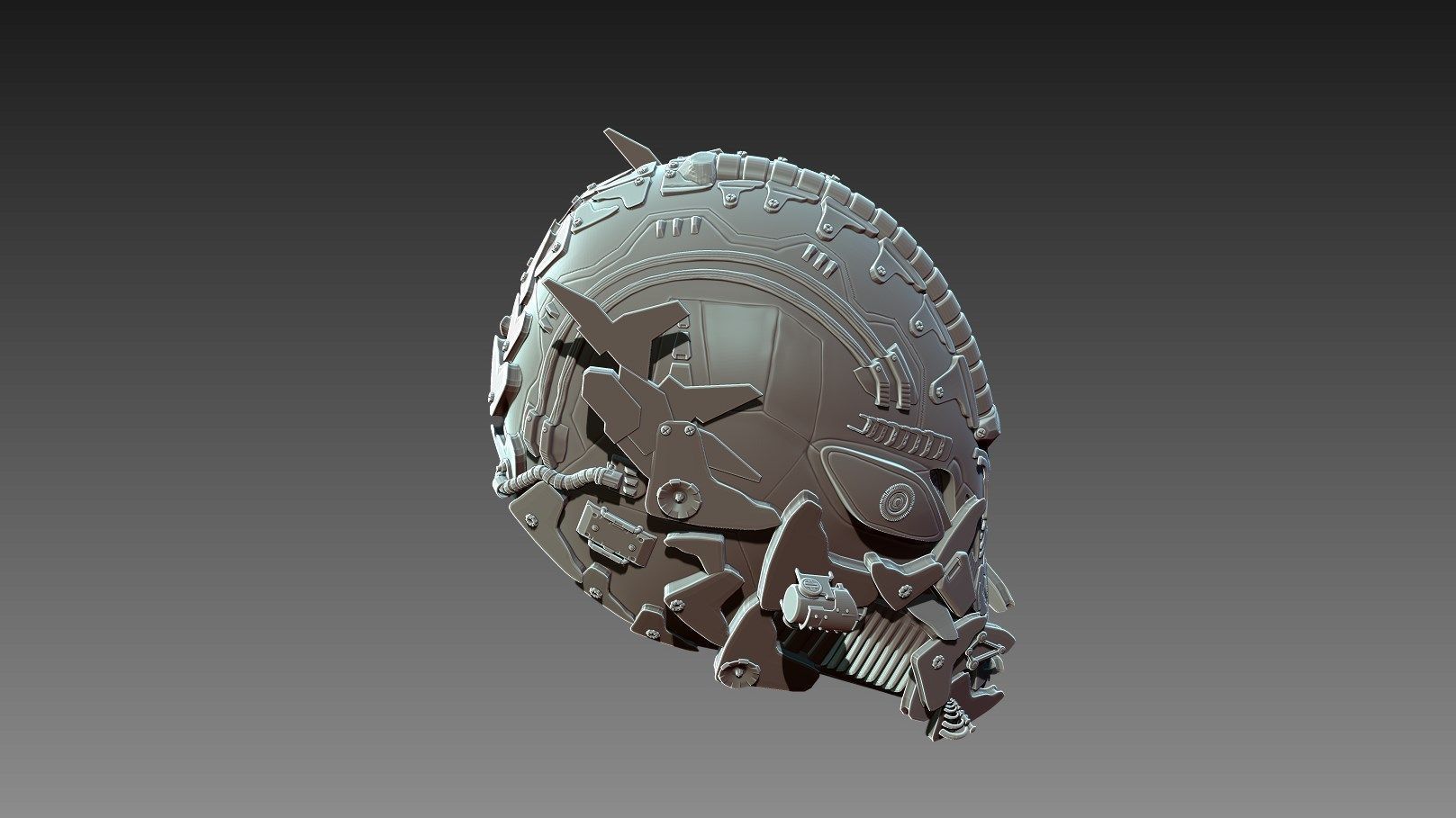 Sci-Fi Head 3D model_6