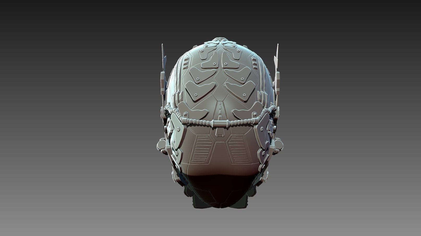 Sci-Fi Head 3D model_3