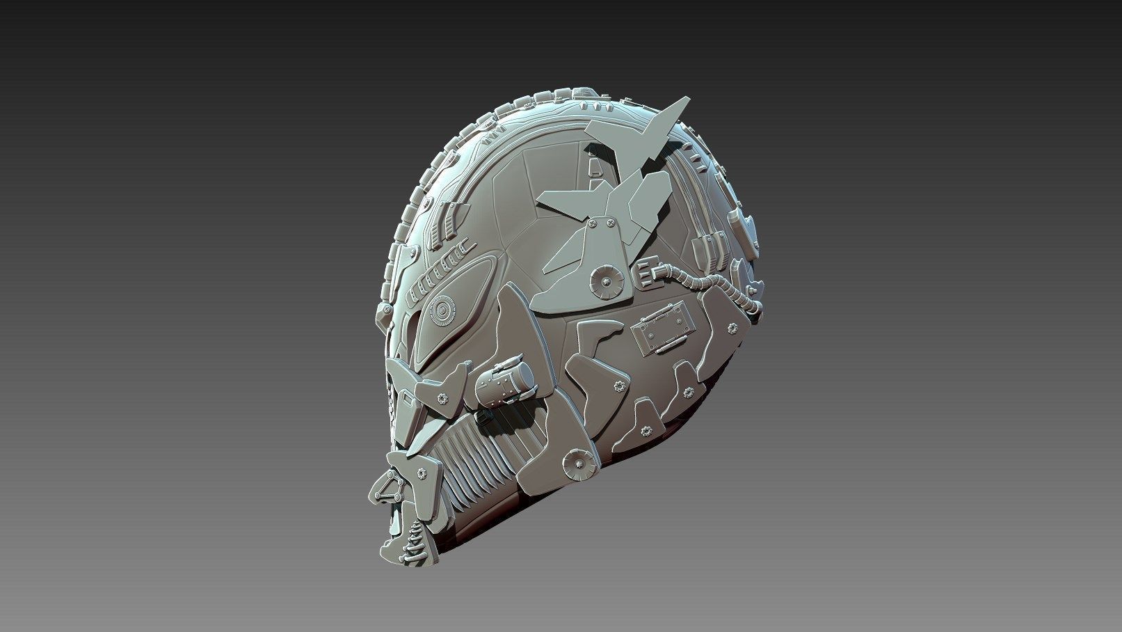 Sci-Fi Head 3D model_5