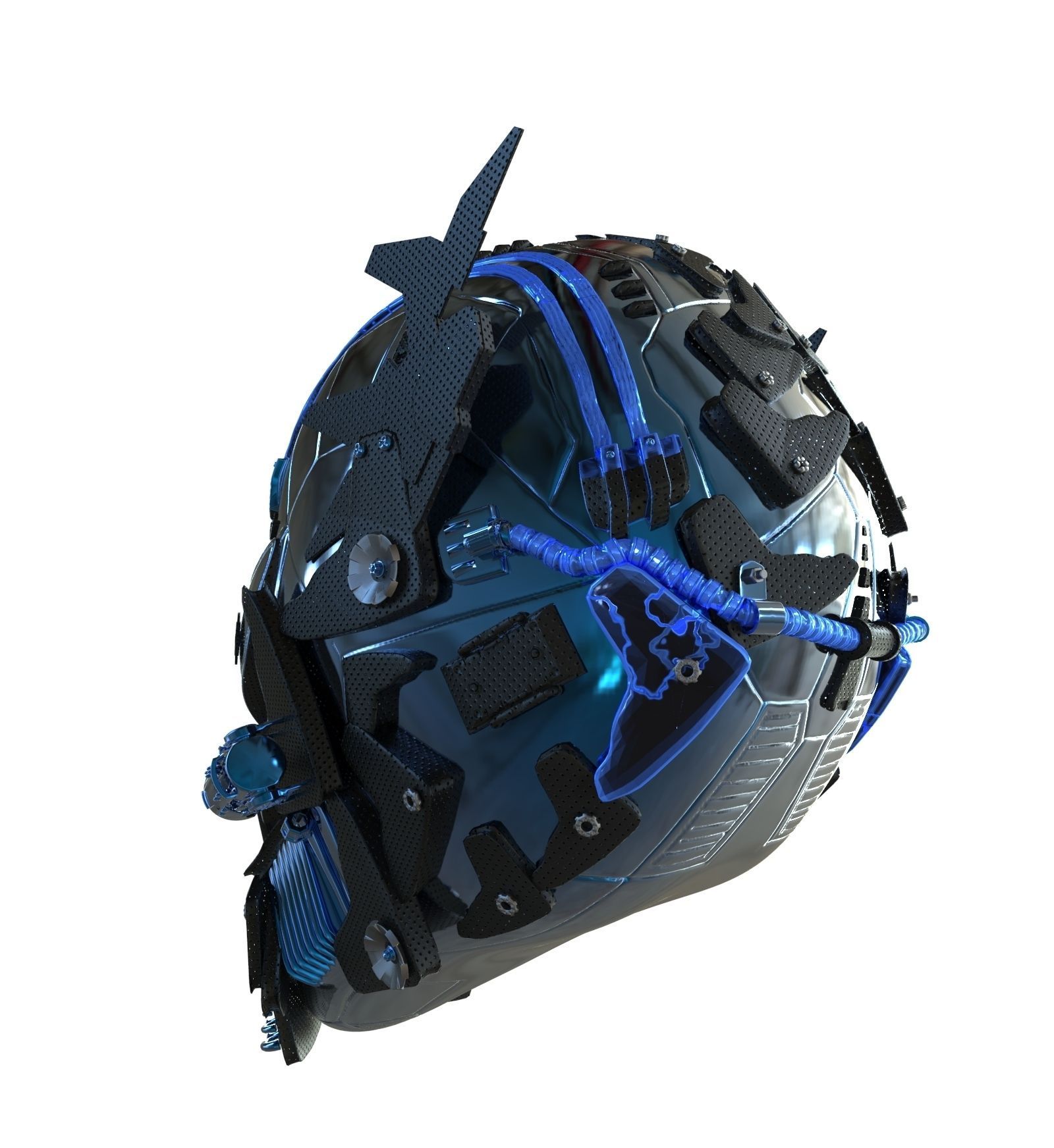 Sci-Fi Head 3D model_2