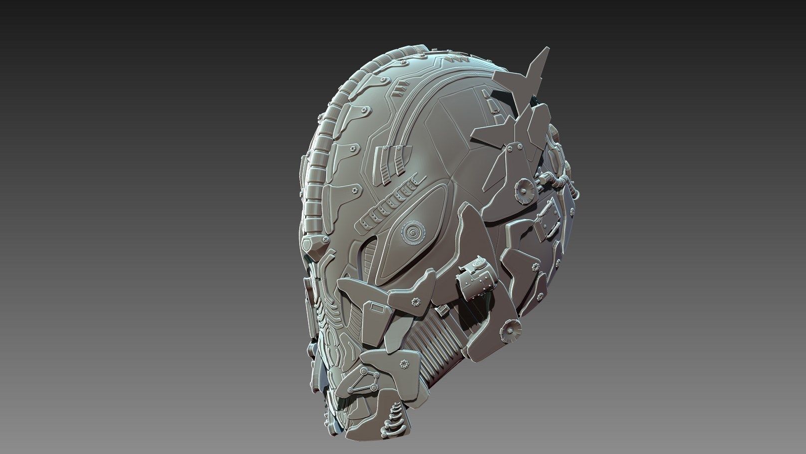 Sci-Fi Head 3D model_8