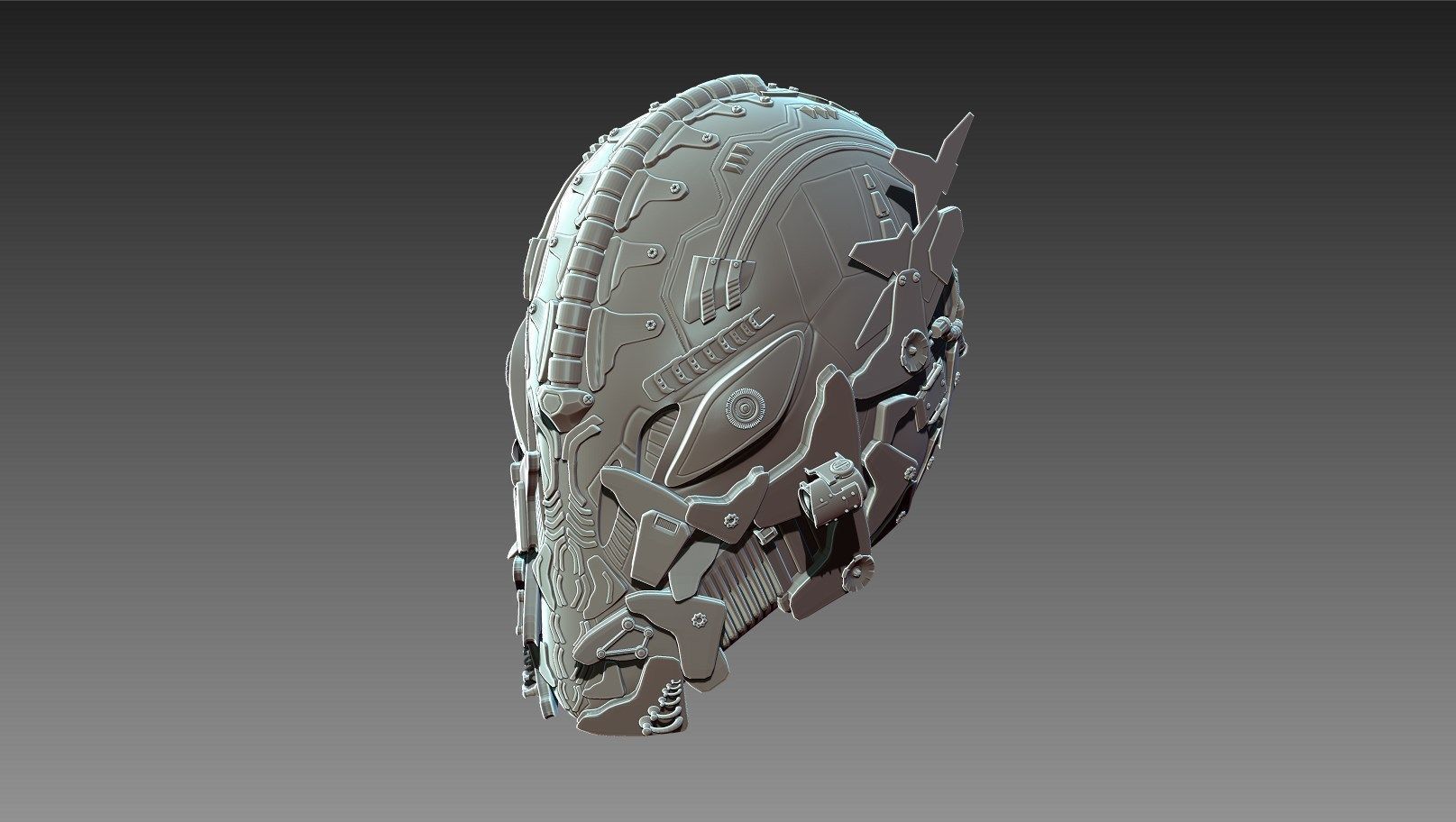 Sci-Fi Head 3D model_4