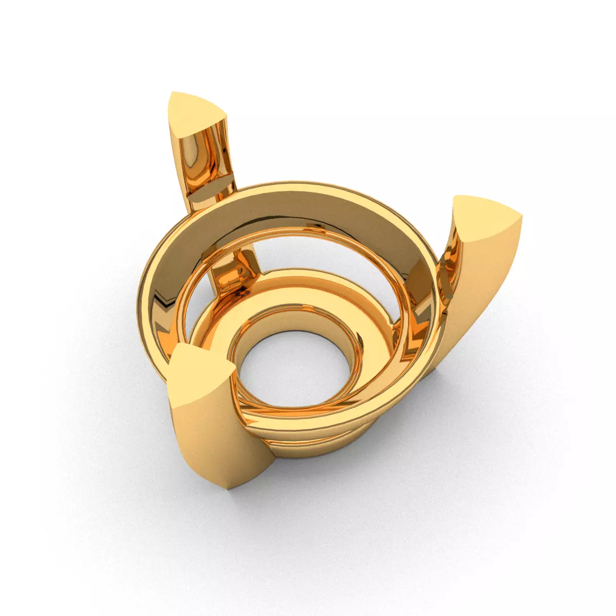 A package of solitaire ring heads engagement 3 prong printable 3D print model_0