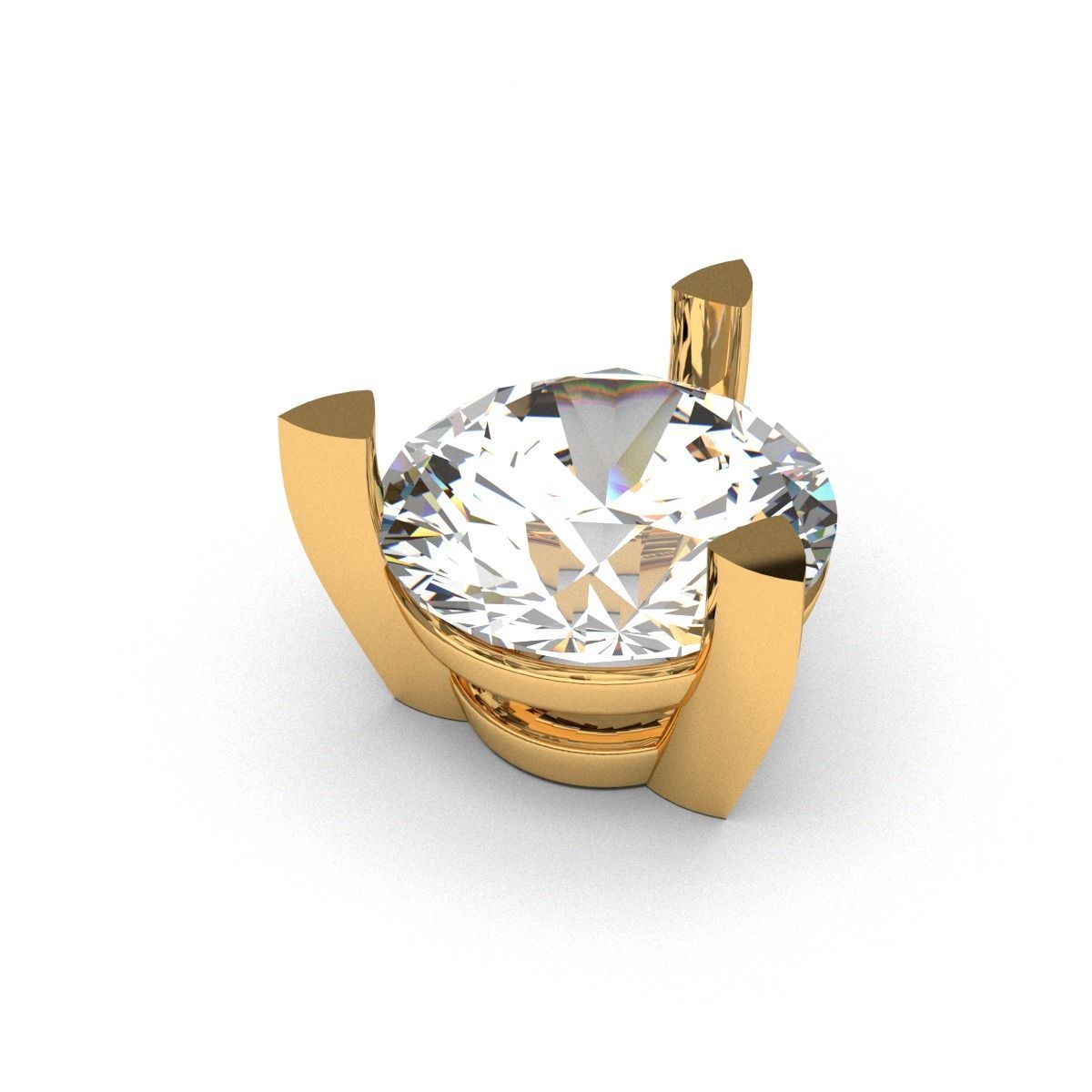 A package of solitaire ring heads engagement 3 prong printable 3D print model_4