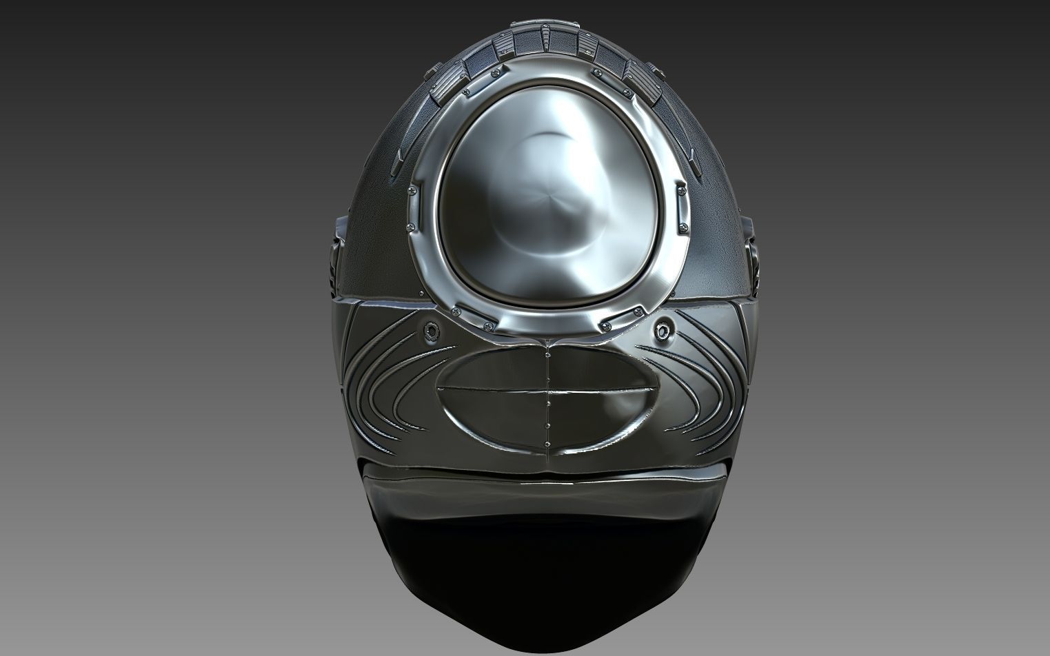 Sci-Fi Helmet 3D model_2