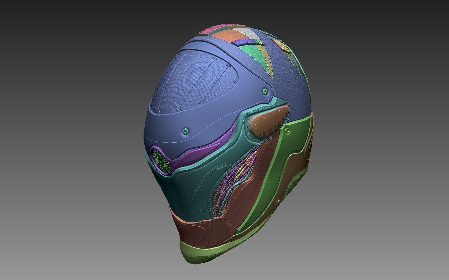 Sci-Fi Helmet 3D model_11