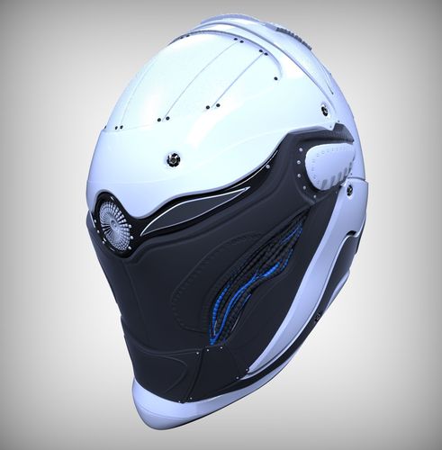 Sci-Fi Helmet 3D model
