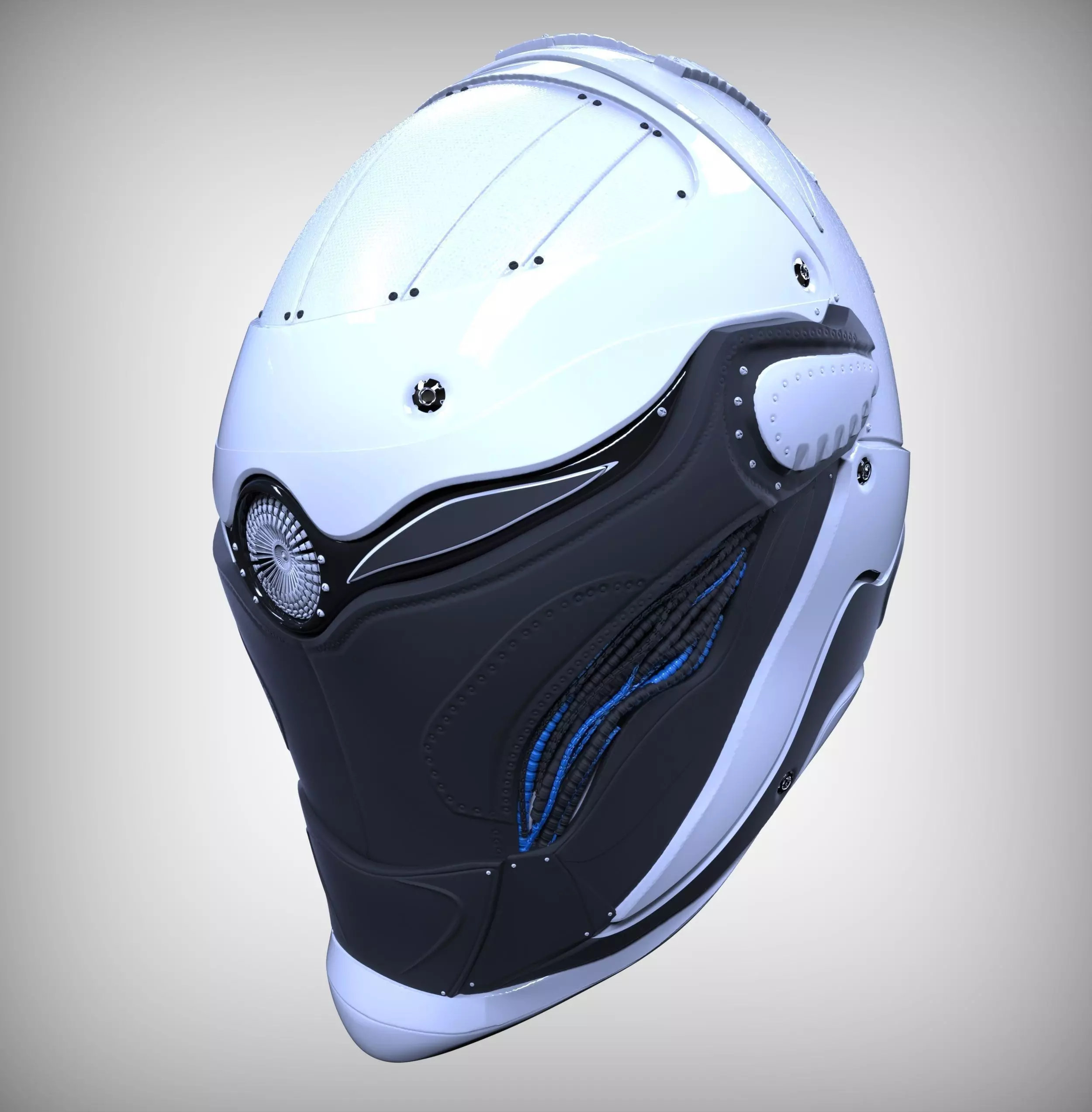 Sci-Fi Helmet 3D model_0