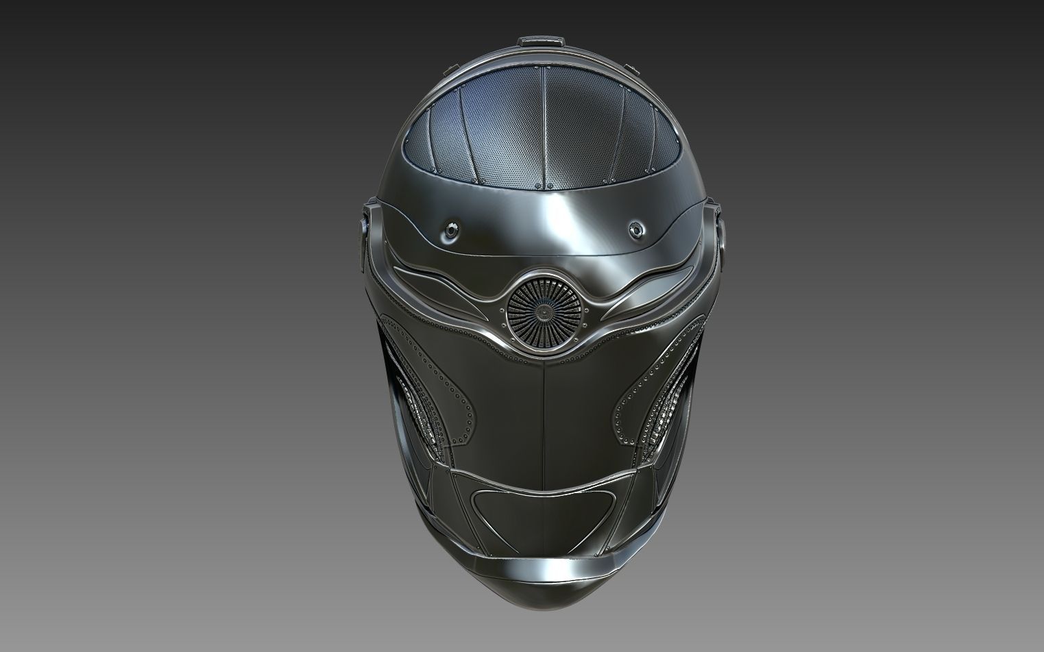 Sci-Fi Helmet 3D model_1