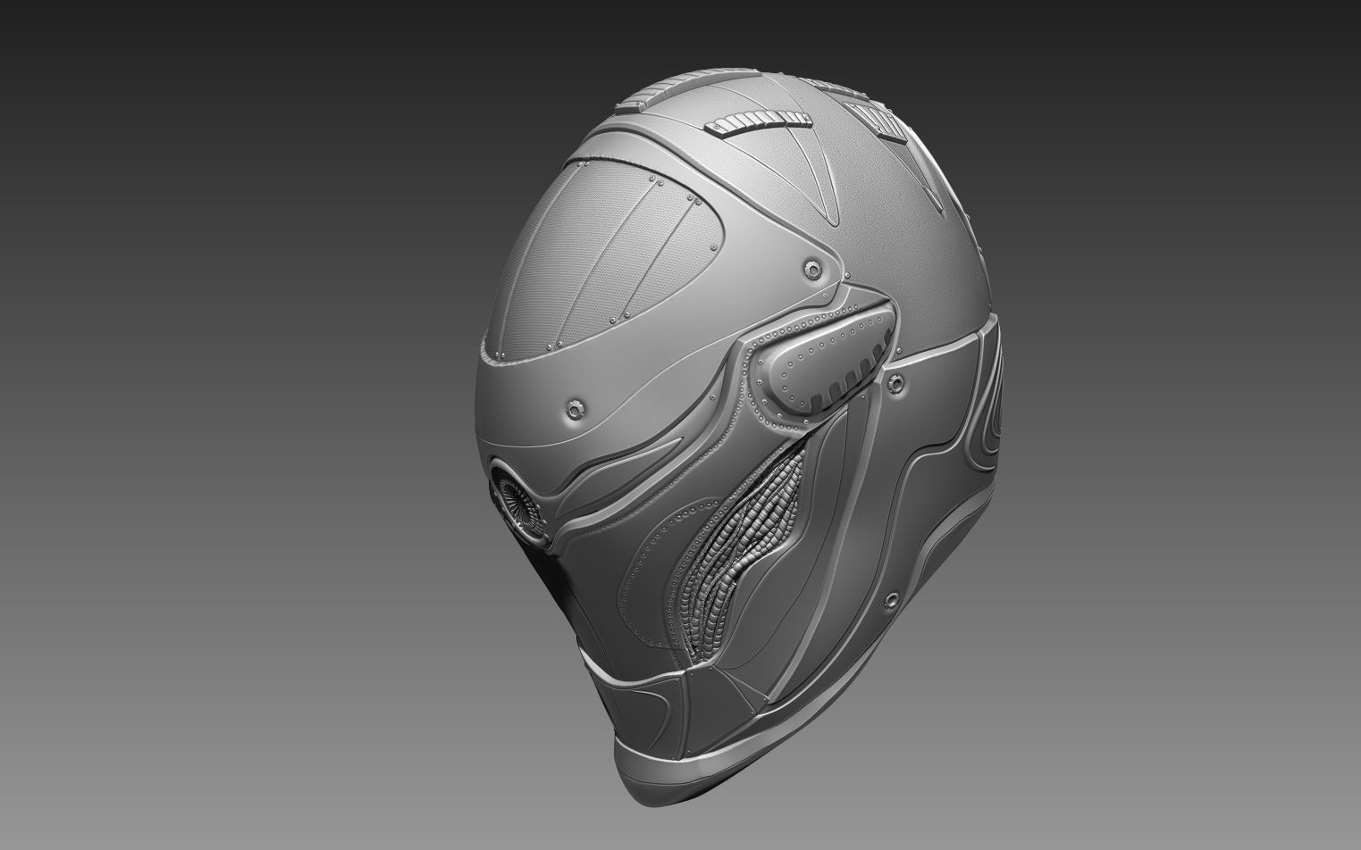 Sci-Fi Helmet 3D model_8