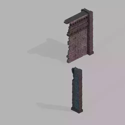 Willow Fall-Purgatory Wall 02 3D model