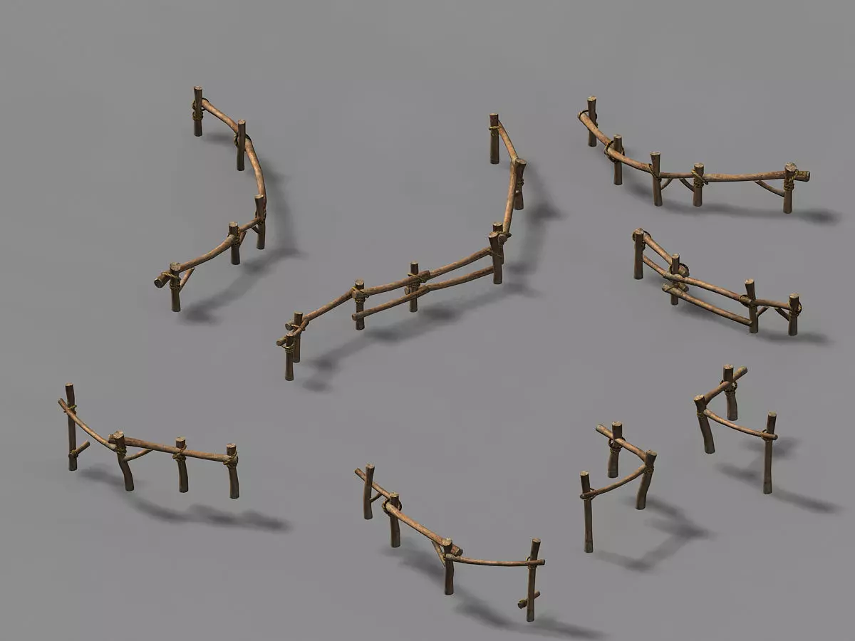 Farming-Fence-Railing-Captive 32 3D model_0