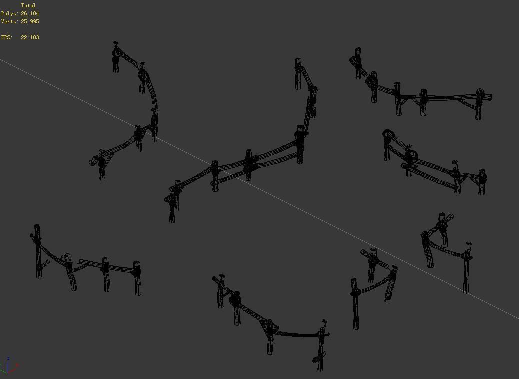 Farming-Fence-Railing-Captive 32 3D model_4