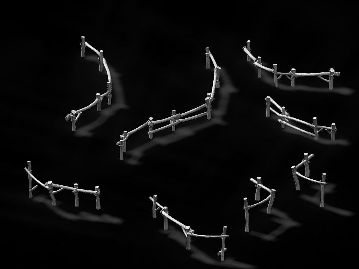 Farming-Fence-Railing-Captive 32 3D model_2